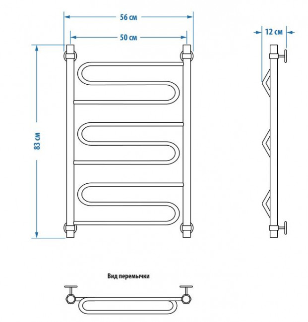 Полотенцесушитель Energy Sonata 800*500 водяной