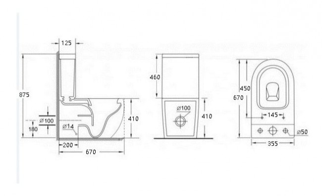Унитаз напольный Esbano Duero-С ESUNDUERCMG безободковый серый матовый