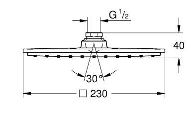 Верхний душ Grohe Rainshower Allure 230 27479000
