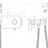 Комплект гигиенического душа Rossinka X25-59 с термостатом