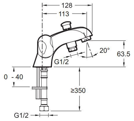 Смеситель Jacob Delafon Galeo CD E71921-CP для ванны