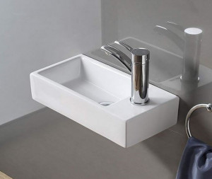 Раковина CeramaLux 9048DL 40,5*20 накладная/подвесная