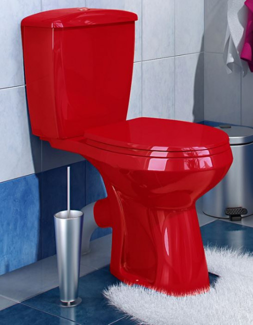 Унитаз-компакт Оскольская Керамика Элисса Стандарт 43360130202 красный антивсплеск