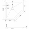 Поддон из искусственного камня RGW ST/T-W 100*100 16155100-01