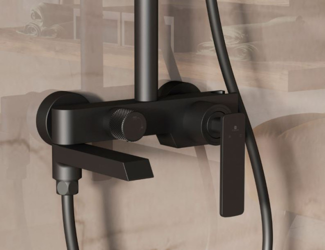 Душевая система Vincea VSFS-413MB черный матовый