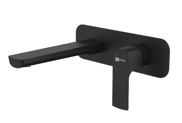 Смеситель Lemark Ursus LM7226BL для раковины настенный черный матовый