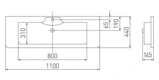 Раковина Акватон Сиена 110 1A704231SN010
