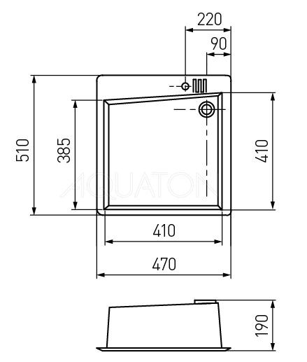 Мойка для кухни Акватон Парма 1A713032PM260 латте