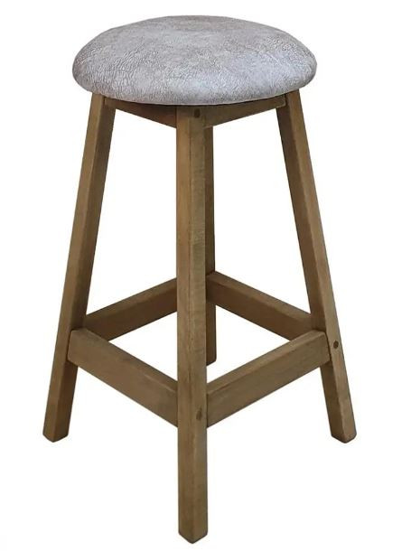 Табурет круглый Либ бук дуб рустикальный/релакс крем