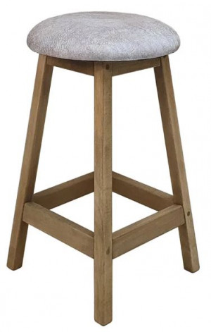 Табурет круглый Либ бук дуб рустикальный/релакс крем