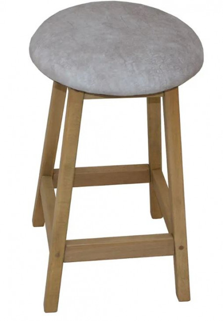 Табурет круглый Либ бук дуб рустикальный/релакс крем