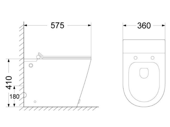 Унитаз приставной импульсный CeruttiSPA Argentera Pulse CT7267 безободковый с микролифтом