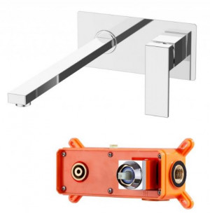 Смеситель BelBagno Romano ROM-BLM-CRM для раковины настенный