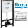 Система инсталляции Roca Active с клавишей смыва 52B хром глянец