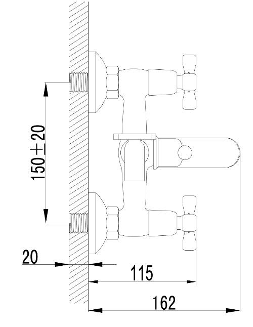 Смеситель Lemark Benefit LM2502C для ванны