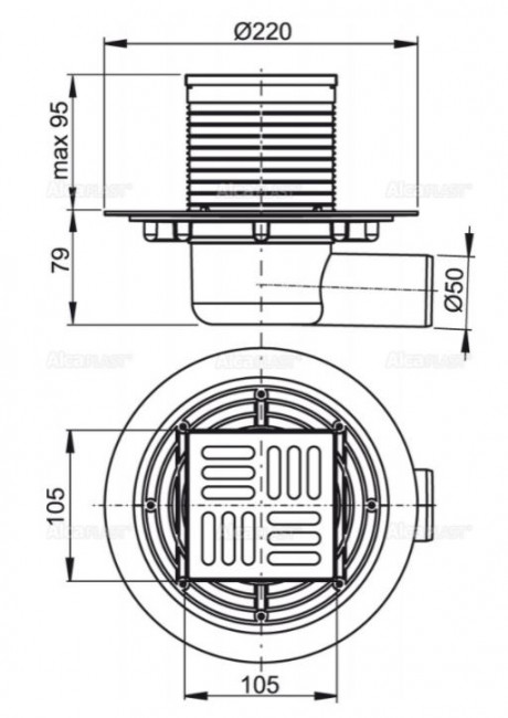 Сливной трап AlcaPlast APV1321