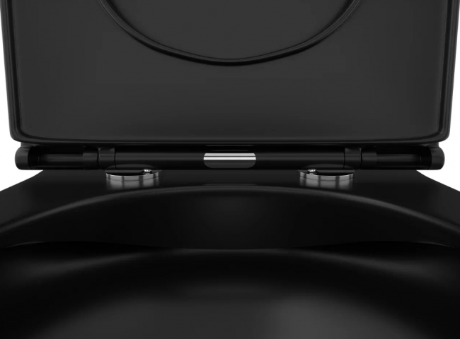 Унитаз подвесной OWL Vind Cirkel-H Matt Black OWLT190305 безободковый с микролифтом