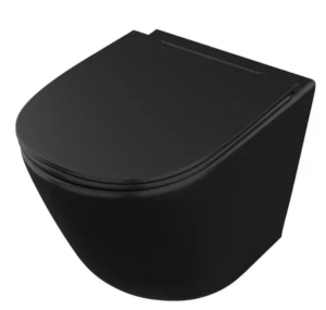 Унитаз подвесной OWL Vind Cirkel-H Matt Black OWLT190305 безободковый с микролифтом