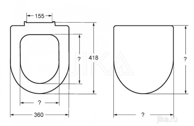 Сиденье для унитаза Jika Era 8.9853.5.000.063.9 полипропилен