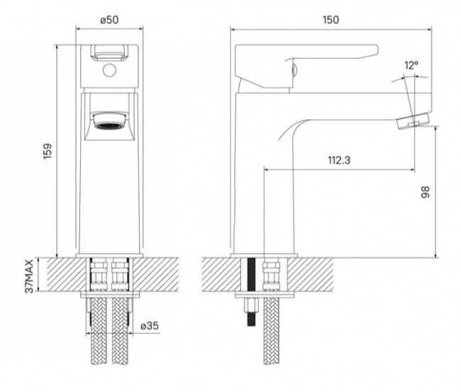 Смеситель Iddis Sena SENSB00i01 для раковины