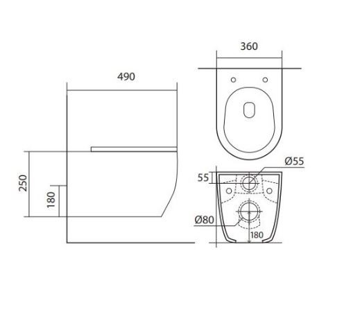 Унитаз подвесной Aquatek Европа AQ1106-00 безободковый с микролифтом