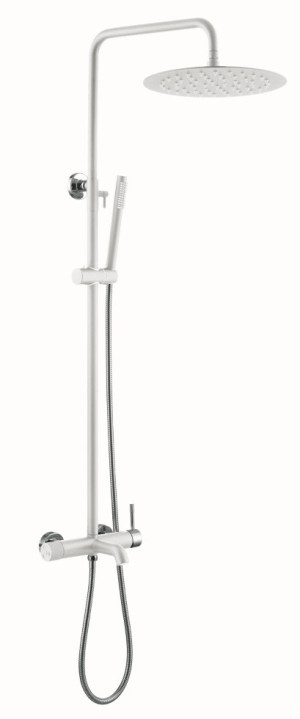 Душевая система Boheme Uno 468-WCR белый матовый/хром