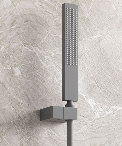 Душевая система Vincea Futura VSFW-2F11TGM термостат встраиваемая вороненая сталь