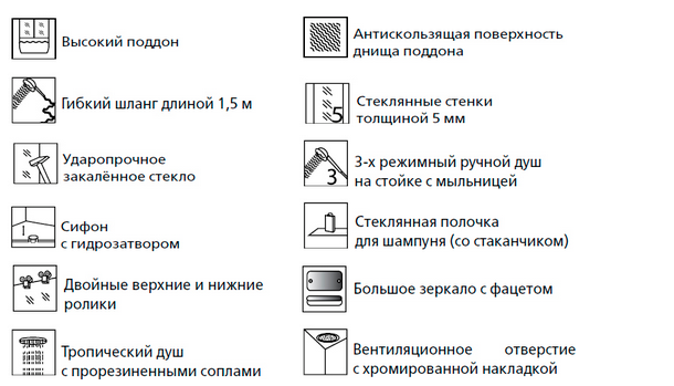 Душевая кабина Esbano ES-100CRB 100*100