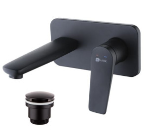 Смеситель Lemark Bronx LM3726BL для раковины настенный черный матовый