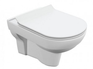 Унитаз подвесной Cersanit City Clean On MZ-CITY-COn-S-DL DPL EO Slim безободковый с микролифтом