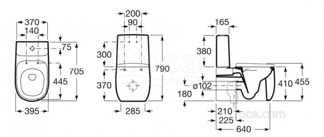 Унитаз Roca Beyond 3420B9630 Pearl rimless напольный с бачком 3410B1630 безободковый без сиденья