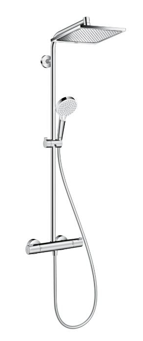 Душевая система Hansgrohe Crometta E Showerpipe 240 1jet 27271000 с термостатом