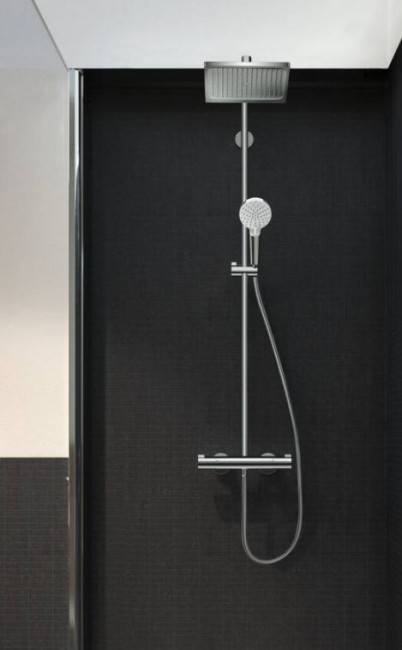 Душевая система Hansgrohe Crometta E Showerpipe 240 1jet 27271000 с термостатом