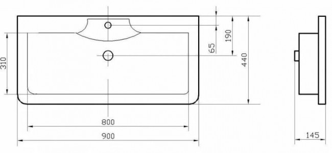 Раковина Акватон Сиена 90 1A704031SN010
