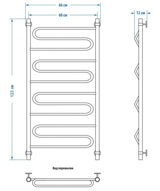 Полотенцесушитель Energy Sonata 1200*600 водяной