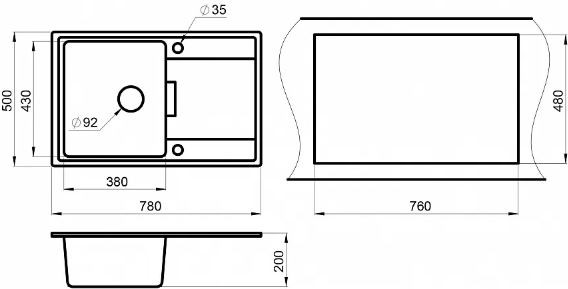 Мойка для кухни Granula 7804 арктик