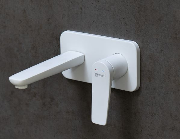 Смеситель Lemark Bronx LM3726MW для раковины настенный белый матовый