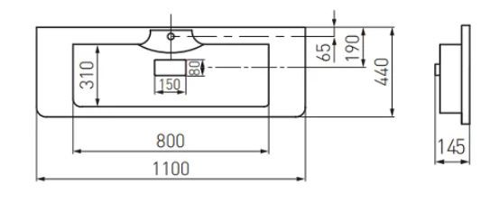 Раковина Акватон Сиена М 110 1A70633KSN010