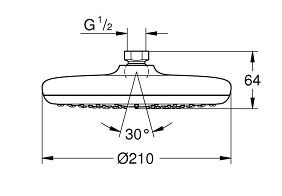 Верхний душ Grohe Tempesta 210 26410000