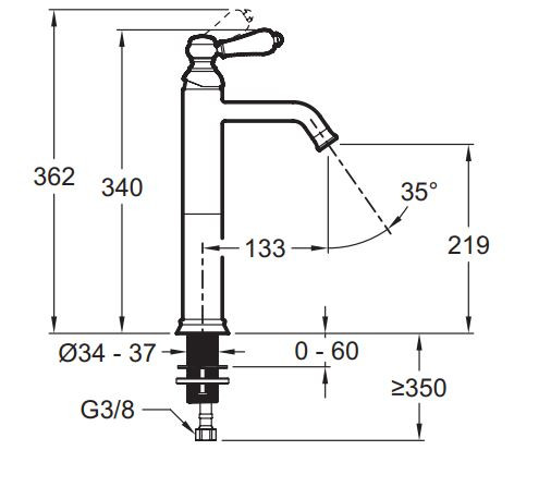 Смеситель Jacob Delafon Louise E24361-CP для раковины