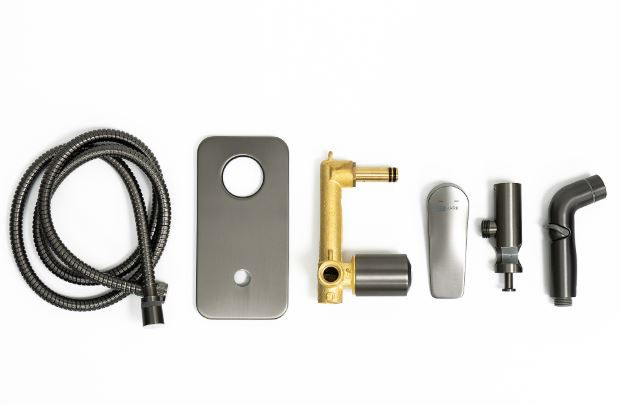 Комплект гигиенического душа Lemark Bronx LM3720GM графит