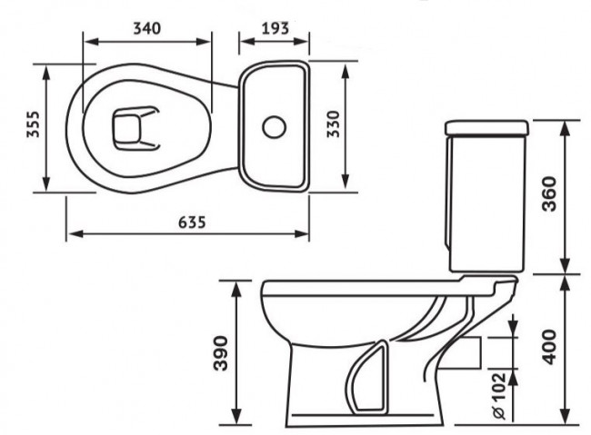 Унитаз-компакт Оскольская Керамика Дора Стандарт 47301130402 антивсплеск