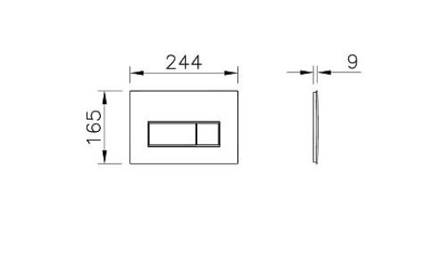 Клавиша смыва VitrA Root Square 740-2311 черная матовая