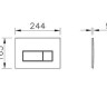 Клавиша смыва VitrA Root Square 740-2311 черная матовая