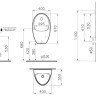 Писсуар VitrA Arkitekt 5999B003-5556 безободковый сенсорный питание от сети