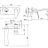 Смеситель Lemark Linara LM0426C для раковины настенный хром