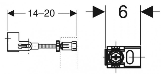 Крепление для инсталляции Geberit 111.835.00.1 угловое