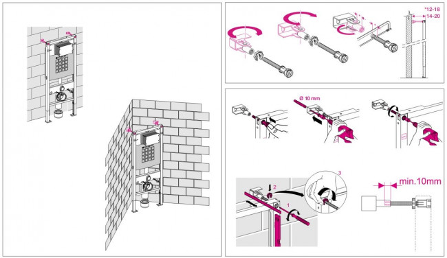 Крепление для инсталляции Geberit 111.835.00.1 угловое