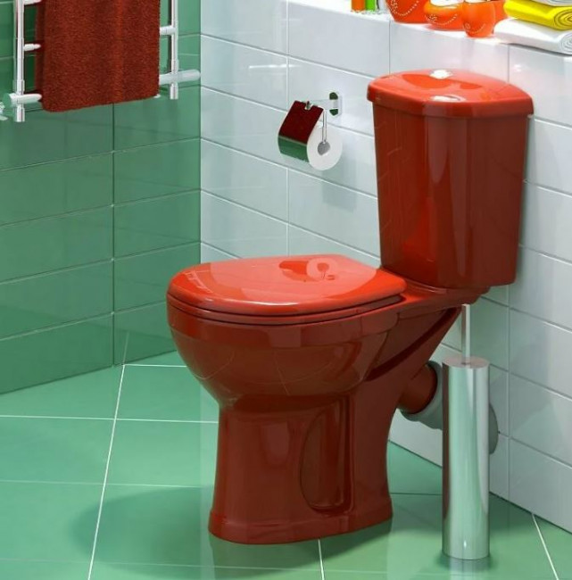 Унитаз-компакт Оскольская Керамика Дора Стандарт 47360130402 красный антивсплеск