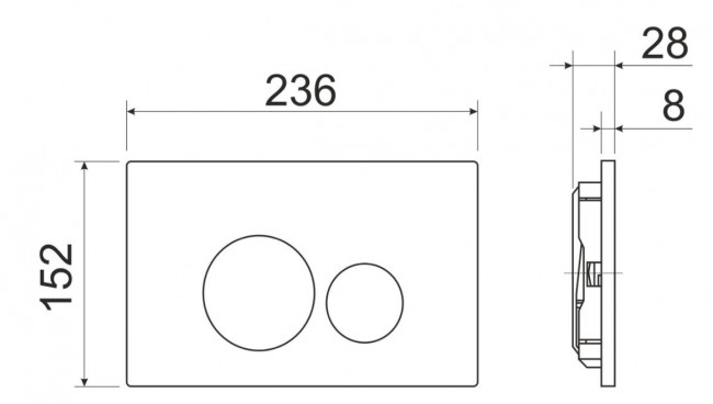 Система инсталляции Ceramica Nova Envision CN1001CH с кнопкой Round хром глянец